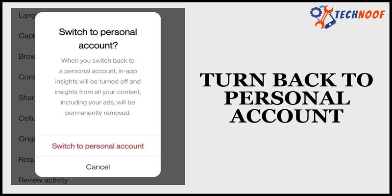 Turn Back to Personal Account